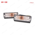 ไฟหรี่ ไฟหรี่ในกันชน ข้างซ้าย+ขวา 2 ชิ้น สีขาว สำหรับ Toyot Corolla KE70 E70 TE70 4 Door คริสตัล ปี 1979-1987